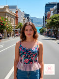 Flowers and Frill Tank Top
